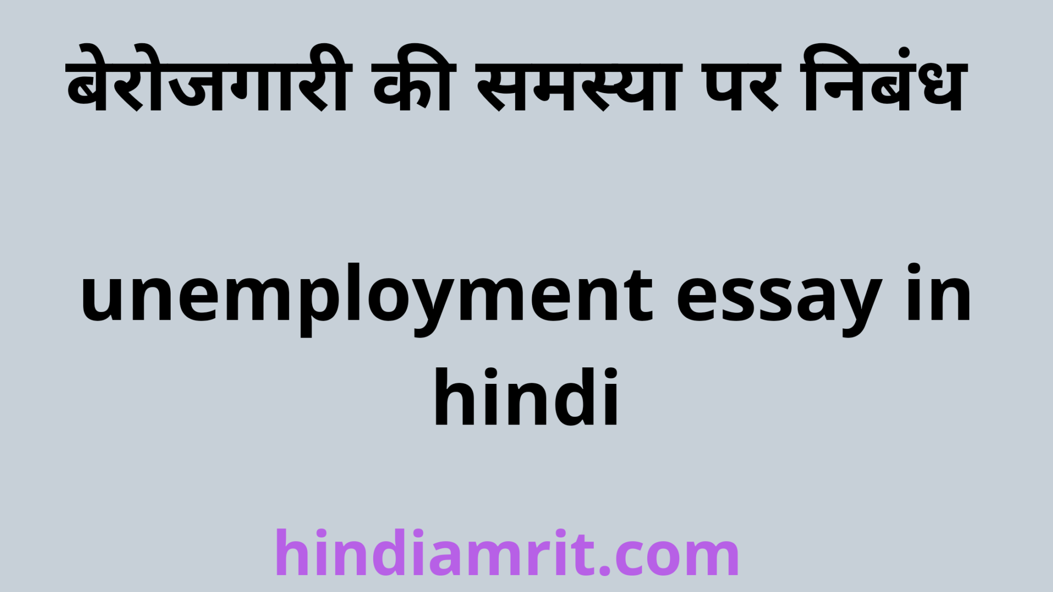 youth unemployment essay hindi